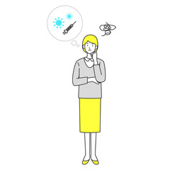 ワクチンの副作用を心配する女性