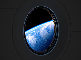 Amazing View Of Planet Earth From The Porthole Of A Private Spacecraft - 417435400