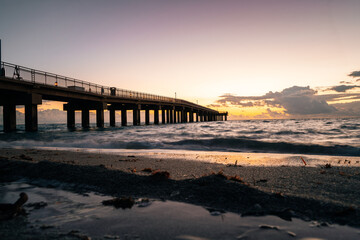 sunset on the beach summer sky cute beautiful place vacation bridge pier sea florida 