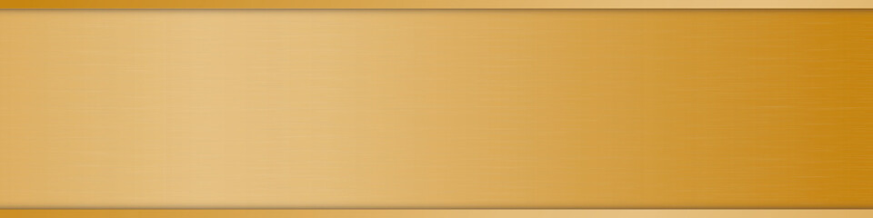 long gold ribbon banner with gold frame on white background