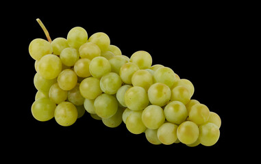 bunch of green grapes isolated with clipping​ path​