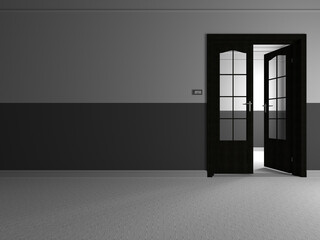 part of the empty room, 3d r