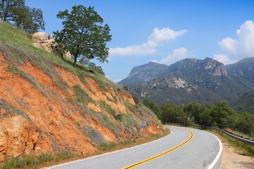 American road - scenic highway in California