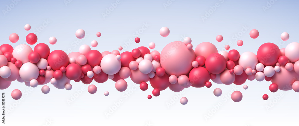 Aufkleber abstract composition with flying balls in different sizes vector background