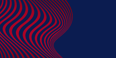 dark red lines particles background with red wavy shapes on blue background