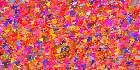 Light Multicolor vector background with triangles.