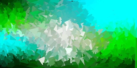 Light blue, yellow vector triangle mosaic backdrop.