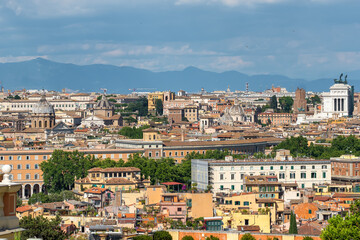 Fototapeta na wymiar Cityscape of Rome at sunny day, Italy.