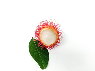 Rambutan isolated on the white background 