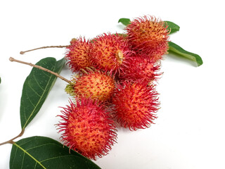 Rambutan isolated on the white background 