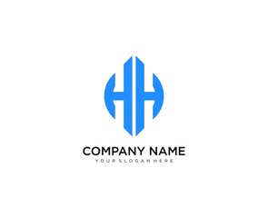 H lettering logo design. Creative minimal monochrome monogram symbol. Universal elegant vector sign design. Premium business logo type. Graphic alphabet symbol for company business identity