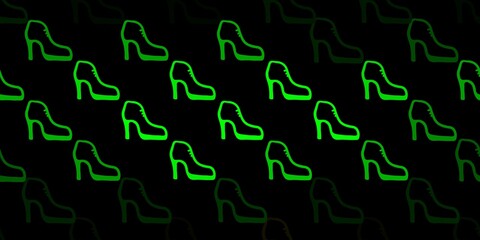 Dark green, yellow vector template with businesswoman signs.