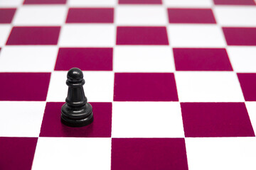 Pawn chess game isolated in white background, pawn concept