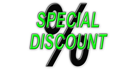 Fototapeta premium green special offer percent symbol