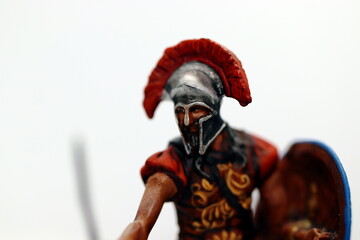 beautiful colorful tin roman warrior miniature figure