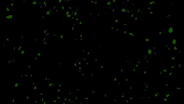 St Patricks Day Background with  Alpha Channel. Element footage easy to use place on footage or background.