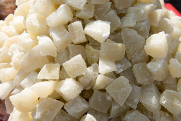 Jodhpur / India 29 October 2017  Dry Petha Sweet is a translucent soft candy from North India at Jodhpur market in Rajasthan India