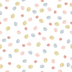 Seamless pattern with colorful apples