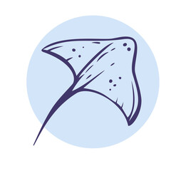 Eagle Ray fish. Vector illustration