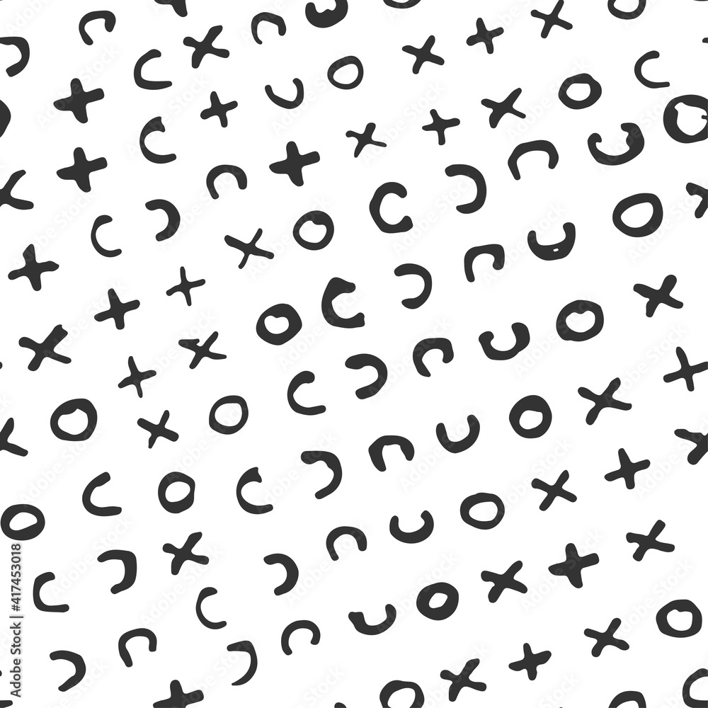 Poster geometric lines chekered abstract decorative vector background. vector mosaic tiles seamless pattern