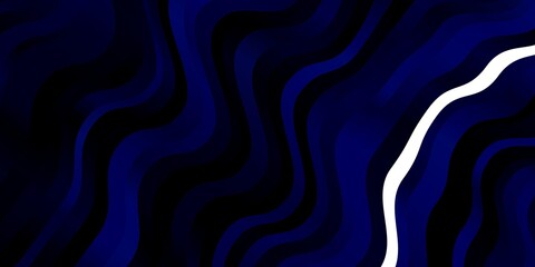 Dark BLUE vector template with curved lines.