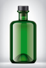 Color Glass Bottle on background. 