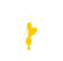 Obraz na płótnie Canvas Yellow paint splatter brush background