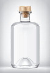 Glass Bottle on background. 
