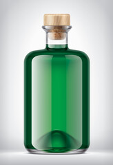 Glass Bottle on background. 