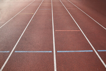 Finish lines - sign on the running track