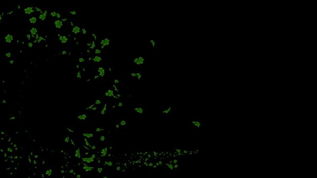 St Patricks Day Background with  Alpha Channel. Element footage easy to use place on footage or background.