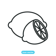 Garden fresh lemon icon. lemon fruits healthy lifestyle symbol template for graphic and web design collection logo vector illustration