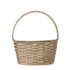 cute hand drawn wicker basket for pet or flowers