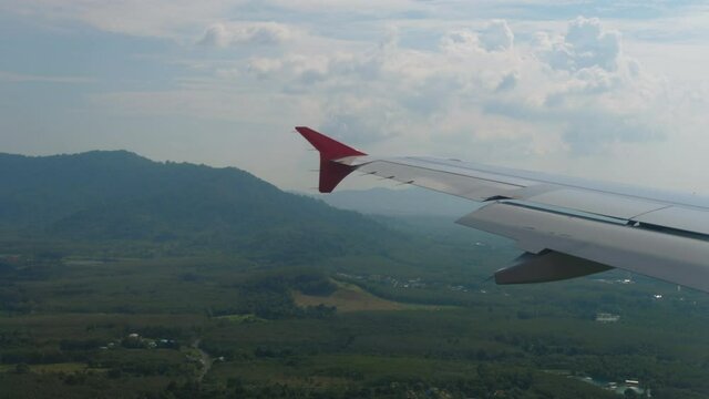 Aerial view from descending airplane