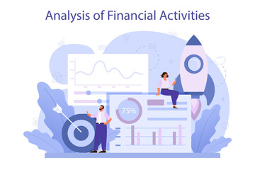 Analysis of financial activities. Business character reviewing company