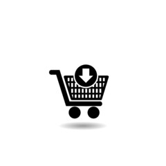 Shopping Cart icon with shadow