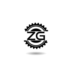 Initial ZG Letter with shadow