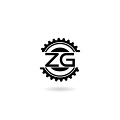 Initial ZG Letter with shadow