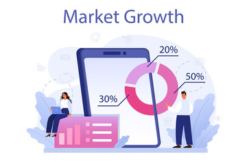 Market growth concept. Business progress. Business expansion