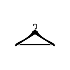 Hanger icon isolated on white background. Vector illustration for web and mobile apps, fashion or apparel design element.