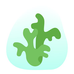 Icelandic green moss logo icon on gradient disappearing spot v