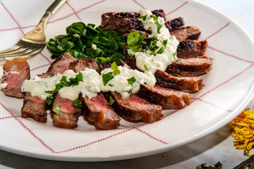 Steak with Gorgonzola Sauce