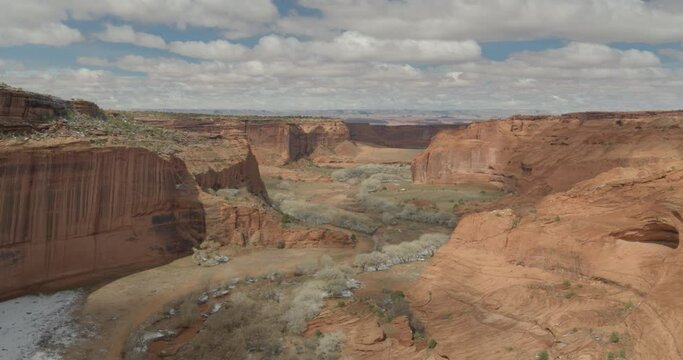 Clouds drift over Canyon de Chelly National Monument