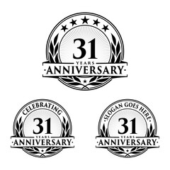 31 years anniversary collection logotype. Vector and illustration.
