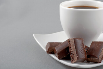 black coffee and chocolate