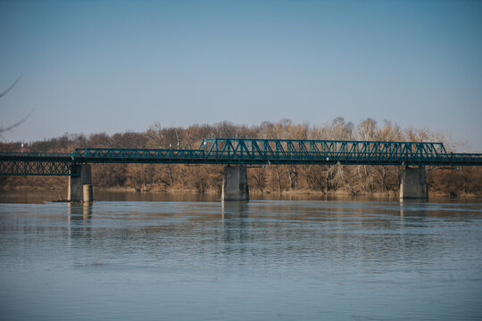 Border crossing bridge - Brcko, Bosnia and Herzegovina and Gunja, Croatia