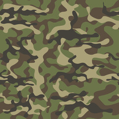 Fototapeta premium Camouflage military pattern seamless vector background. Fashionable design