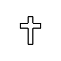 Fototapeta premium Christian cross icon. Religious cross symbol.
