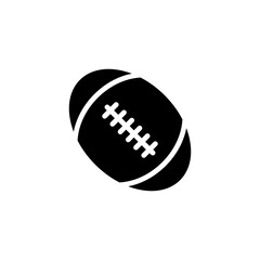 American football ball icon. Rugby symbol.