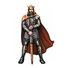 Obraz premium King Arthur with sword